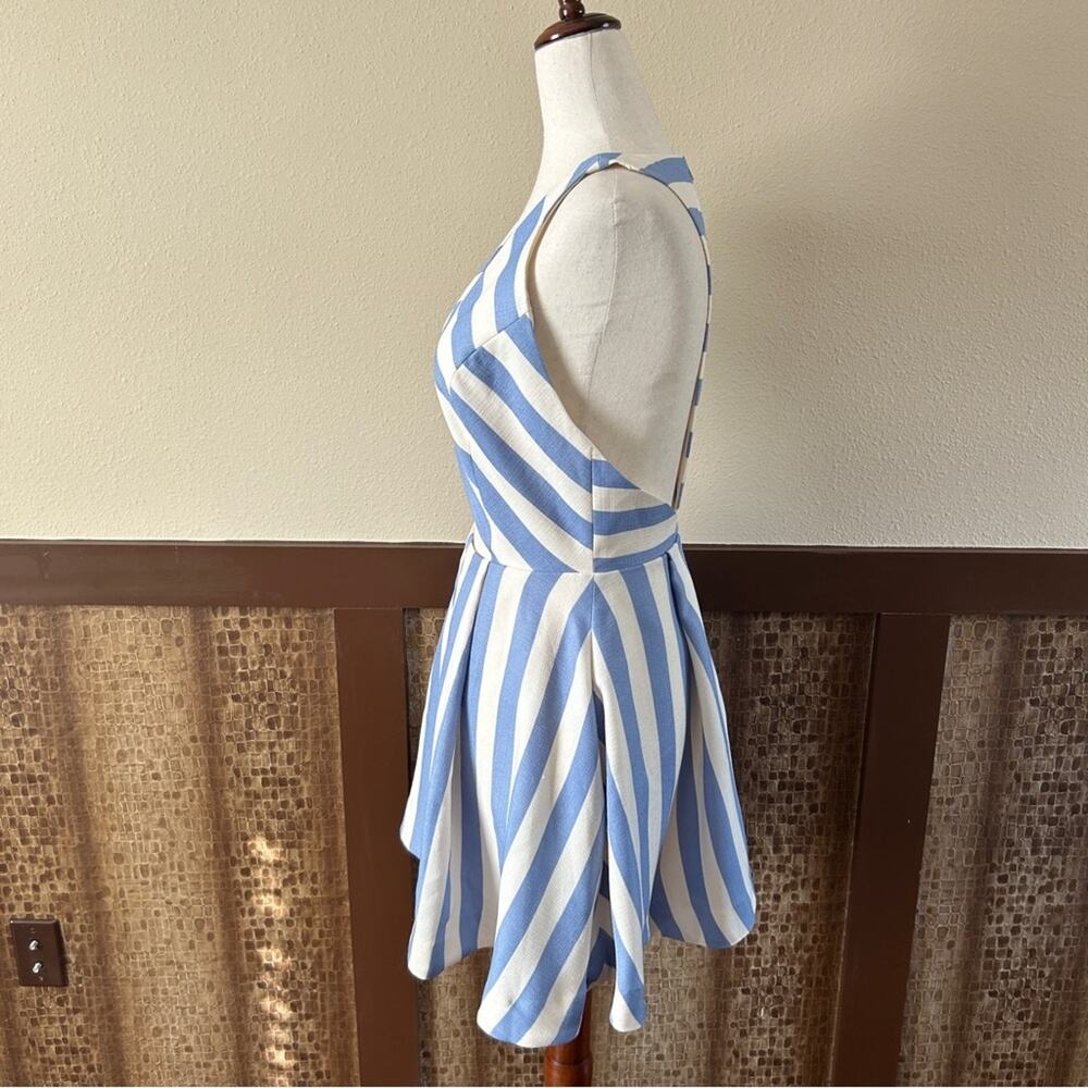 Lovers + Friends Sleeveless Cut-out Mini Dress in Nautical Stripes Small - Picture 12 of 14